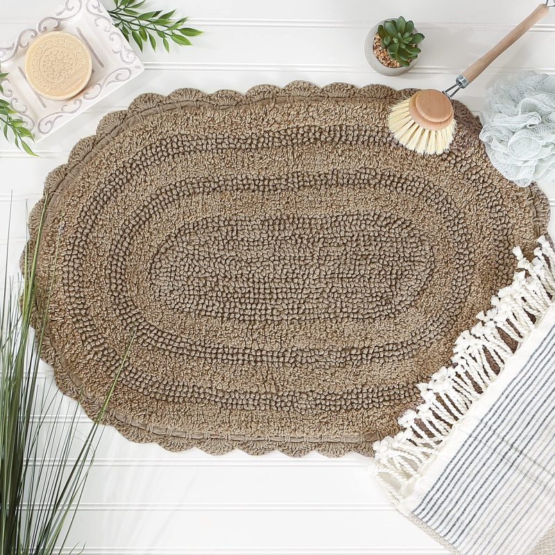 Crochet Collection Reversible Bath Mat, Round