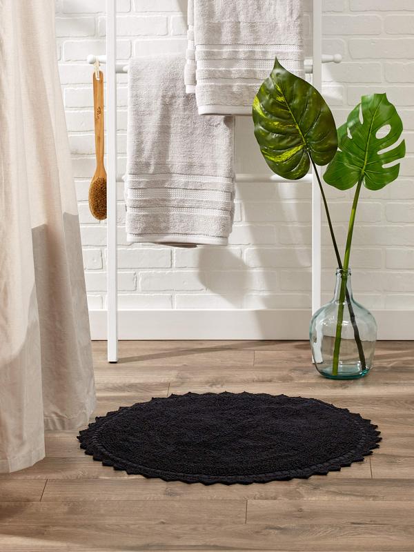 Crochet Collection Reversible Bath Mat, Round