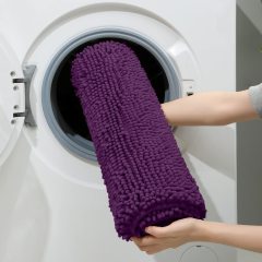 3 Pieces Bathroom Rugs, Ultra Soft Non Slip Absorbent Chenille Toilet Bath Mat Set
