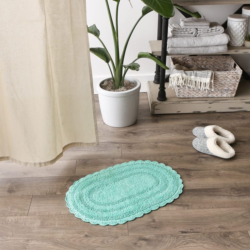 Crochet Collection Reversible Bath Mat, Round