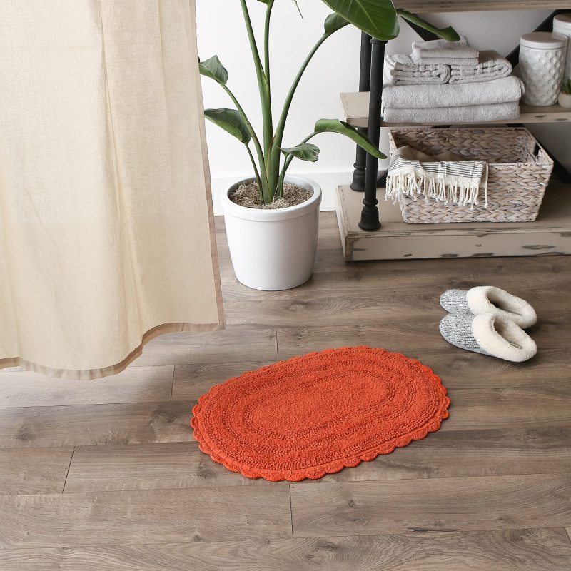 Crochet Collection Reversible Bath Mat, Round