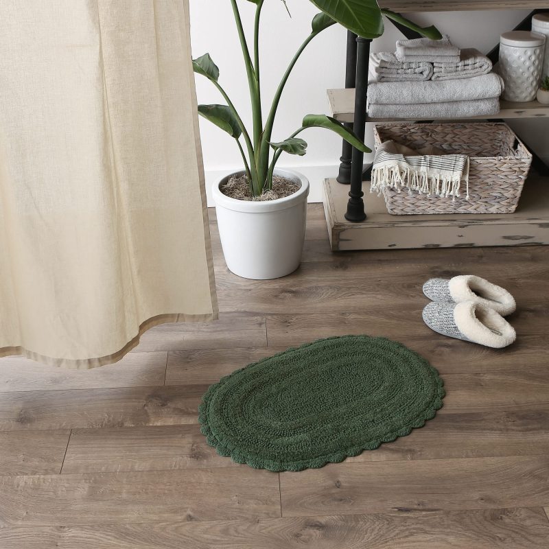 Crochet Collection Reversible Bath Mat, Round