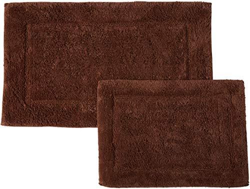 2-Pack Solid Loop with Non-Slip Backing Bath Mat Set