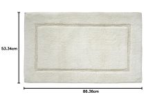 改Amrapur Overseas 2-Pack Solid Loop with Non-Slip Backing Bath Mat Set (17-inch by 24-inch &amp; 21-inch by 34-inch), White