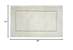 改Amrapur Overseas 2-Pack Solid Loop with Non-Slip Backing Bath Mat Set (17-inch by 24-inch &amp; 21-inch by 34-inch), White