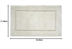 改Amrapur Overseas 2-Pack Solid Loop with Non-Slip Backing Bath Mat Set (17-inch by 24-inch &amp; 21-inch by 34-inch), White