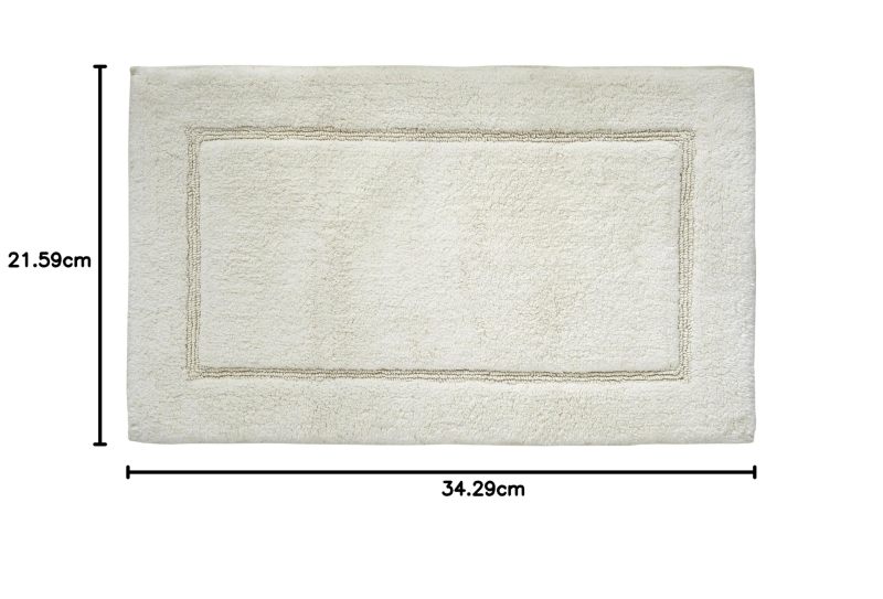 改Amrapur Overseas 2-Pack Solid Loop with Non-Slip Backing Bath Mat Set (17-inch by 24-inch &amp; 21-inch by 34-inch), White