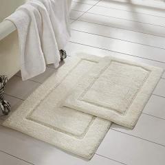 2-Pack Solid Loop with Non-Slip Backing Bath Mat Set
