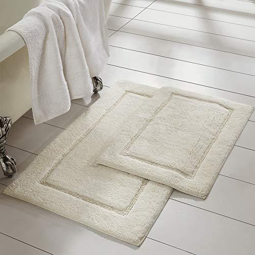 2-Pack Solid Loop with Non-Slip Backing Bath Mat Set