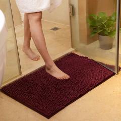 改vctops Orange Fall Plush Chenille Bath Rugs Extra Soft and Absorbent Microfiber Shag Rug, Non-Slip Runner Carpet for Tub Bathroom Shower Mat Orange 16" X 24"