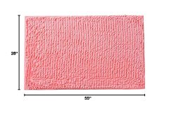 Orange Fall Plush Chenille Bath Rugs Extra Soft and Absorbent Microfiber Shag Rug, Non-Slip Runner Carpet for Tub Bathroom Shower Mat