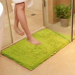Orange Fall Plush Chenille Bath Rugs Extra Soft and Absorbent Microfiber Shag Rug, Non-Slip Runner Carpet for Tub Bathroom Shower Mat