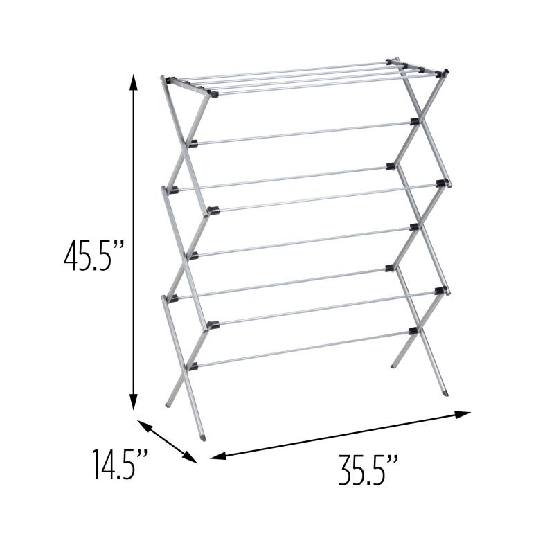 改Honey-Can-Do Oversize Collapsible Clothes Drying Rack DRY-09066 Silver, 50 lbs