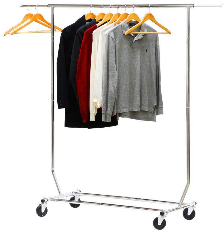 Simple Houseware Heavy Duty Clothing Garment Rack, Chrome