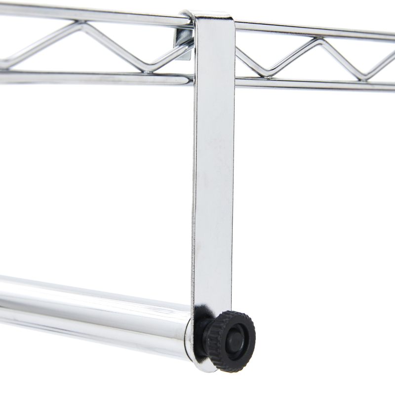 改Amazon Basics Adjustable Clothes Rack for Handing, Double Hanging Rod Garment Rolling Closet Clothing Organizer, Chrome, 36'' x 14'' x 72''