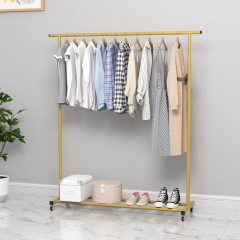 改Buzowruil Clothing Rack Clothes Rack Standard Rod Simple Rolling Metal Garment Rack Organizer Freestanding Hanger with Wheels,White