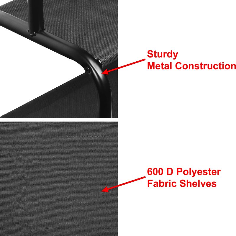 改Simple Houseware Garment Rack with Storage Shelves and Coat/Hat Hanging Hooks
