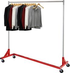 改Simple Houseware Industrial Grade Z-Base Garment Rack, 400lb Load with 62in extra long bar