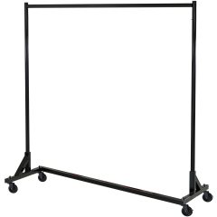 Industrial Grade Z-Base Garment Rack, 400lb Load with 62in extra long bar