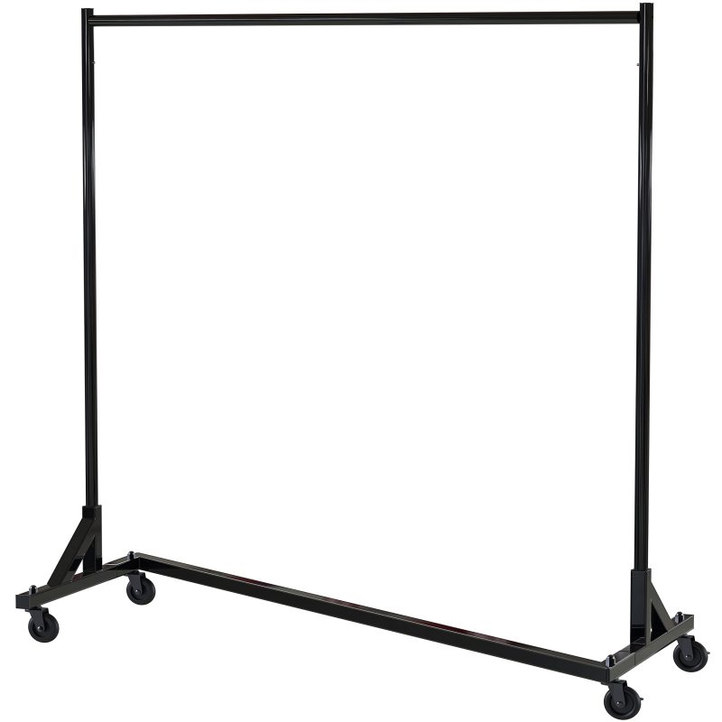 Industrial Grade Z-Base Garment Rack, 400lb Load with 62in extra long bar