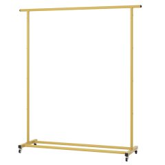 改Buzowruil Clothing Rack Clothes Rack Standard Rod Simple Rolling Metal Garment Rack Organizer Freestanding Hanger with Wheels,White