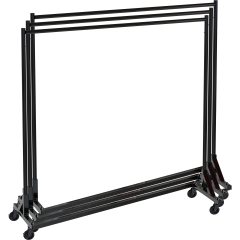 Industrial Grade Z-Base Garment Rack, 400lb Load with 62in extra long bar
