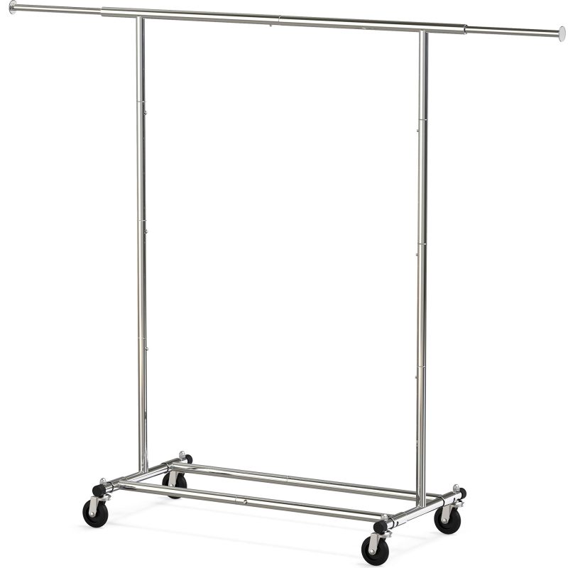 改Simple Houseware Heavy Duty Clothing Garment Rack, Chrome