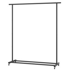 改Buzowruil Clothing Rack Clothes Rack Standard Rod Simple Rolling Metal Garment Rack Organizer Freestanding Hanger with Wheels,White
