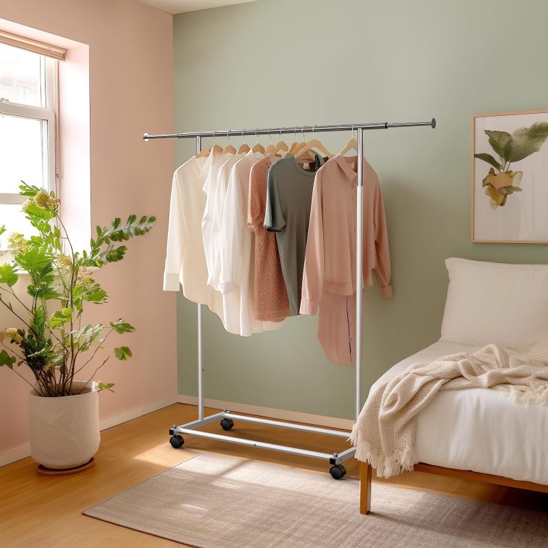 改Simple Houseware Standard Rod Garment Rack