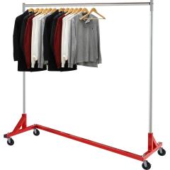 改Simple Houseware Industrial Grade Z-Base Garment Rack, 400lb Load with 62in extra long bar