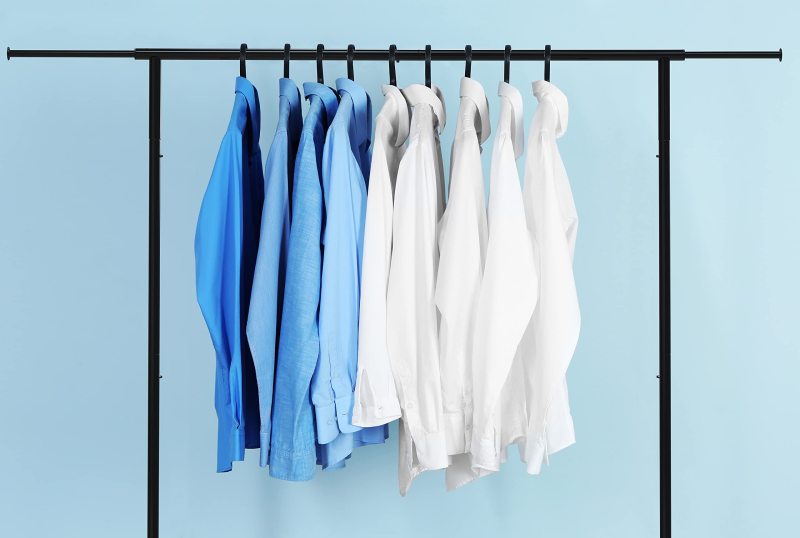 改Simple Houseware Heavy Duty Clothing Garment Rack, Chrome