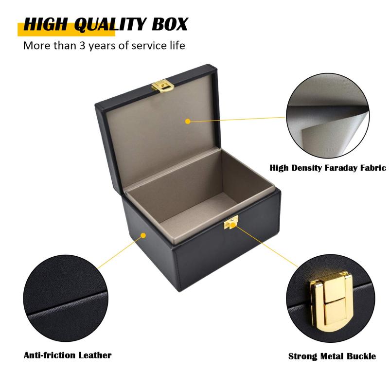 改briidea Faraday Box Key Fob Protector, RFID Signal Blocking Box, Faraday Box Signal Blocking Shielding Box for Car Key
