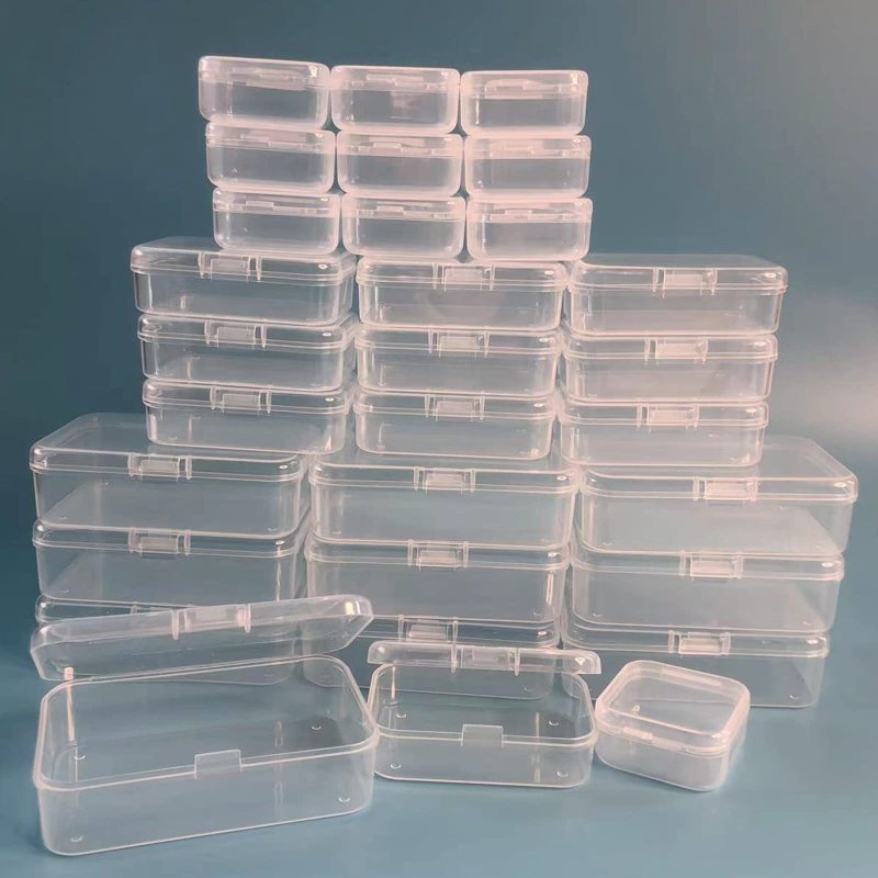 改Wotermly 30 Pcs Small Containers Assorted Sizes Small Plastic Containers with Lids Small Mini Clear Plastic Beads Storage Containers Box with Hinged Lid for Storaging Tiny Items (Mixed30P)