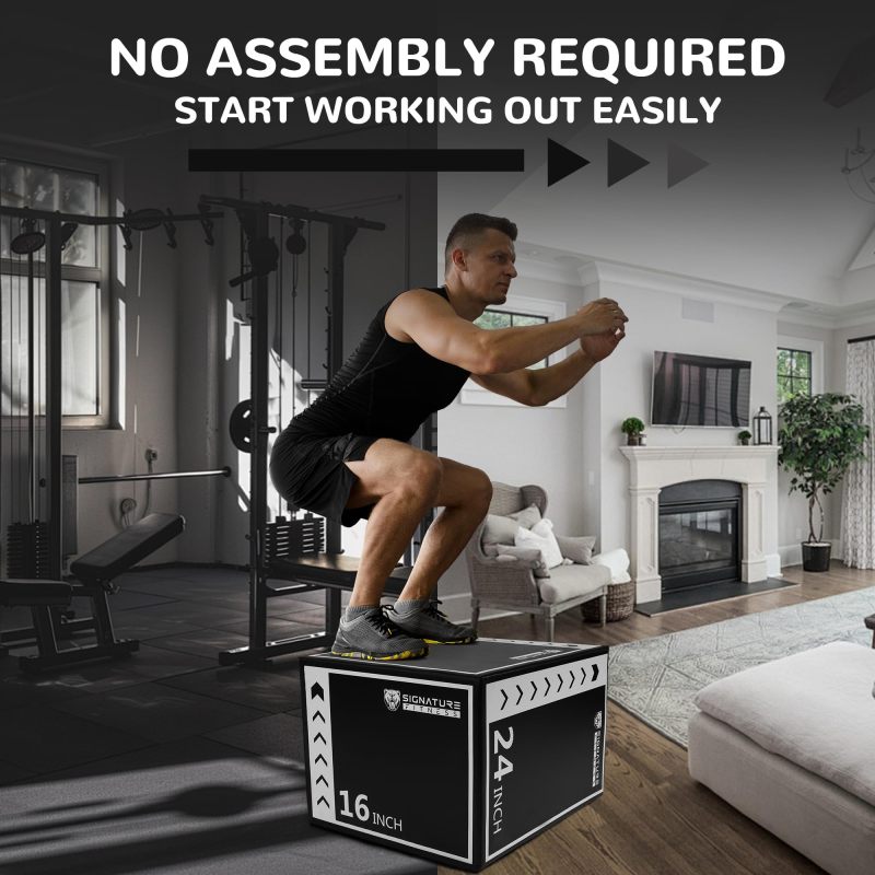 改BalanceFrom Plyo Jumping Exercise Box, Home Gym Workout Trainer, Multiple Options