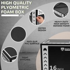 改BalanceFrom Plyo Jumping Exercise Box, Home Gym Workout Trainer, Multiple Options