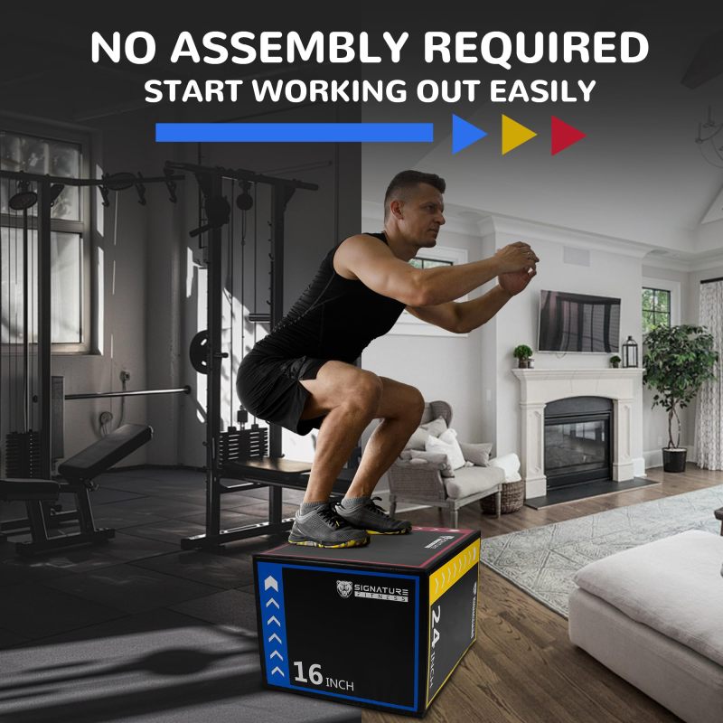 Plyo Jumping Exercise Box, Home Gym Workout Trainer, Multiple Options