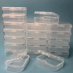 改Wotermly 30 Pcs Small Containers Assorted Sizes Small Plastic Containers with Lids Small Mini Clear Plastic Beads Storage Containers Box with Hinged Lid for Storaging Tiny Items (Mixed30P)