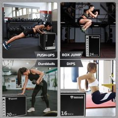 改BalanceFrom Plyo Jumping Exercise Box, Home Gym Workout Trainer, Multiple Options