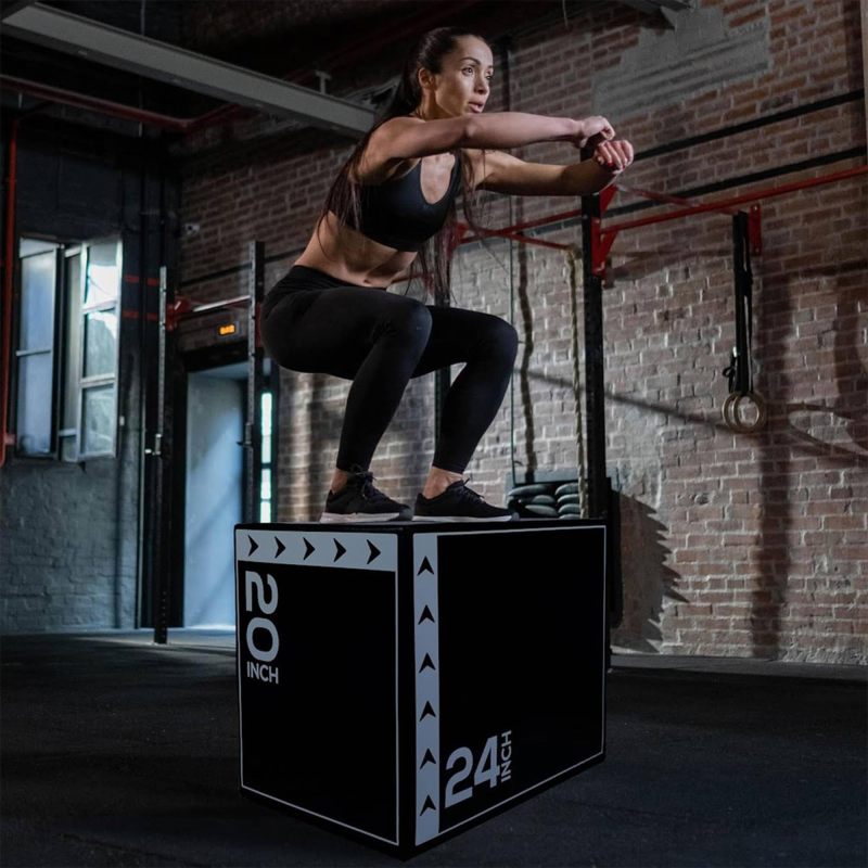 改BalanceFrom Plyo Jumping Exercise Box, Home Gym Workout Trainer, Multiple Options