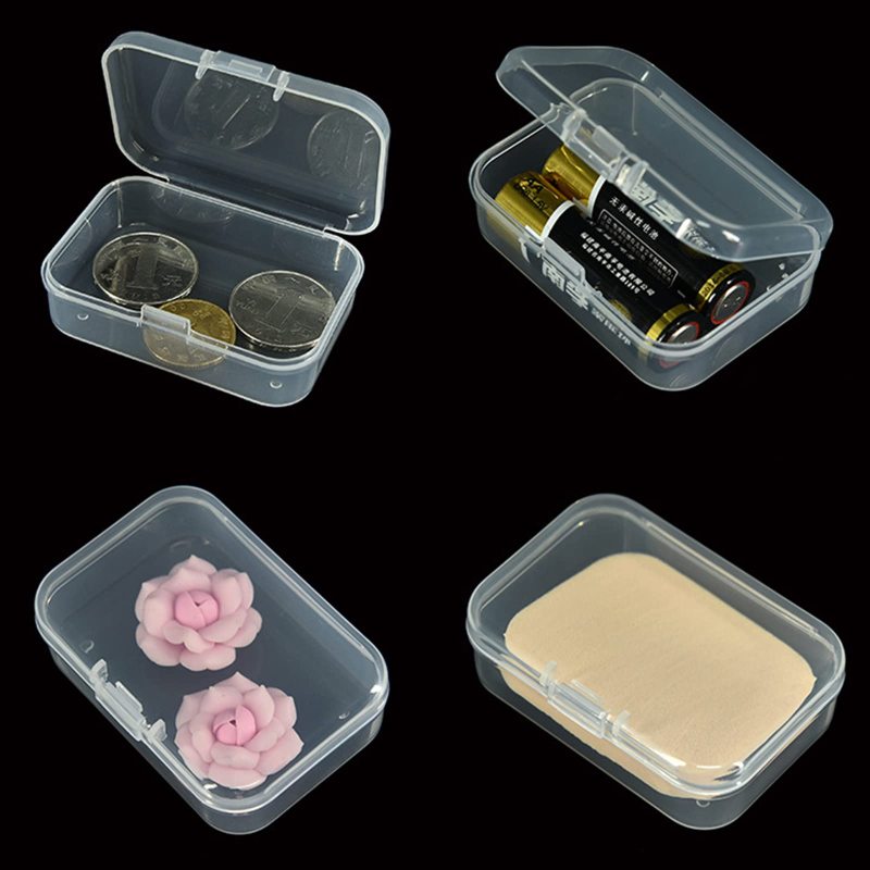 30 Pcs Small Containers Assorted Sizes Small Plastic Containers with Lids Small Mini Clear Plastic Beads Storage Containers Box with Hinged Lid for Storaging Tiny Items (Mixed30P)