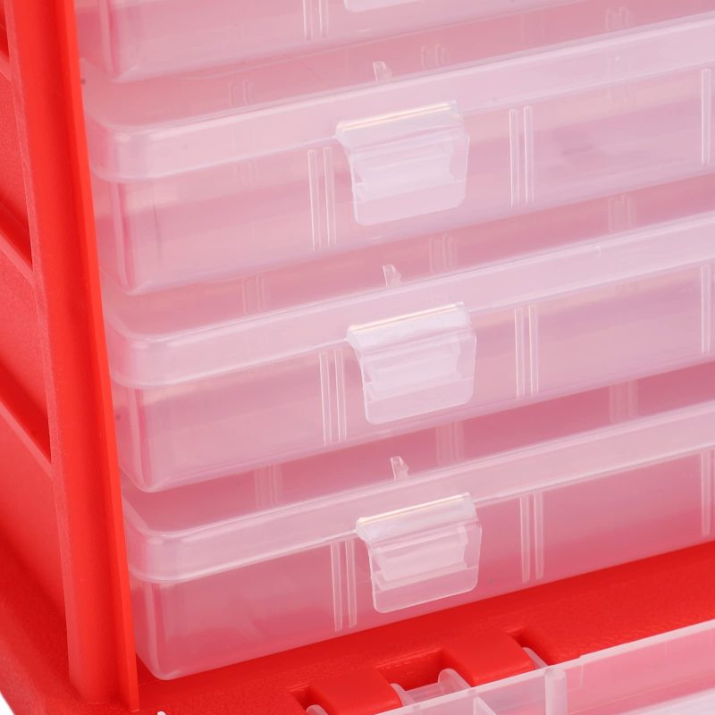 改Fishing Box 4 Layer Tackle Storage Container with Handle Multifunctional Portable 4 Layer for Containing Tools