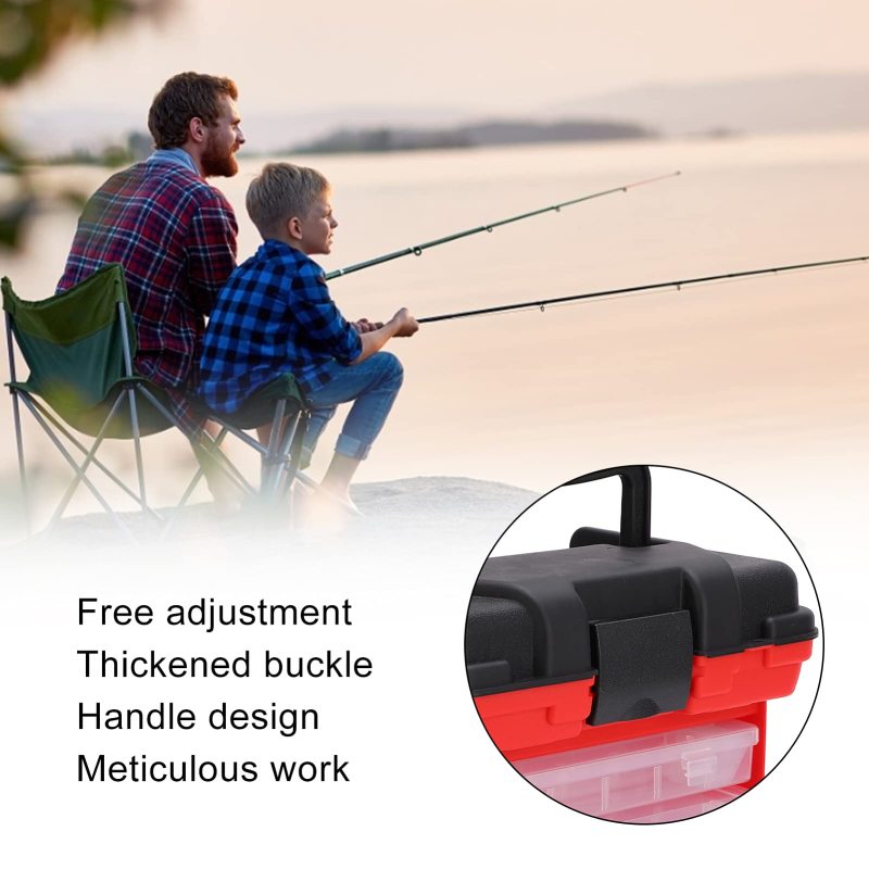 改Fishing Box 4 Layer Tackle Storage Container with Handle Multifunctional Portable 4 Layer for Containing Tools