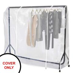 改Ruibo Clear Garment Rack Cover Dustproof Clothes Rack Cover with 2 Durable Zipper/Clothing Waterproof Protector (L:71x20x60 inch)