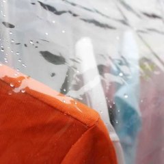 改Ruibo Clear Garment Rack Cover Dustproof Clothes Rack Cover with 2 Durable Zipper/Clothing Waterproof Protector (L:71x20x60 inch)