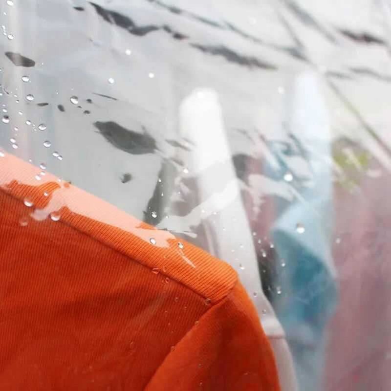 改Ruibo Clear Garment Rack Cover Dustproof Clothes Rack Cover with 2 Durable Zipper/Clothing Waterproof Protector (L:71x20x60 inch)