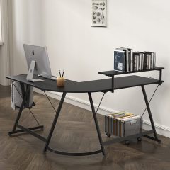 Vista L-Shape Desk with Monitor Stand
