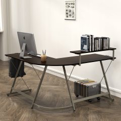 Vista L-Shape Desk with Monitor Stand