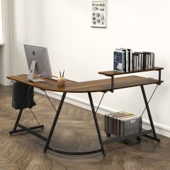 Vista L-Shape Desk with Monitor Stand