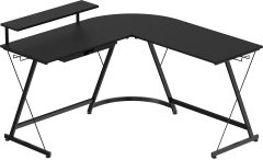Vista L-Shape Desk with Monitor Stand