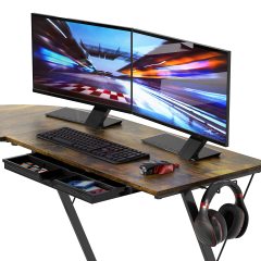 Vista L-Shape Desk with Monitor Stand